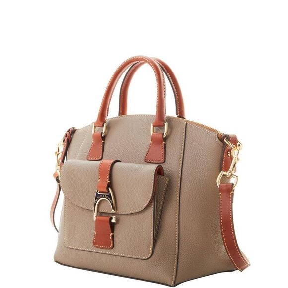 Dooney and Bourke PEBBLE GRAIN NAOMI SATCHEL- Taupe - Picture 2 of 8